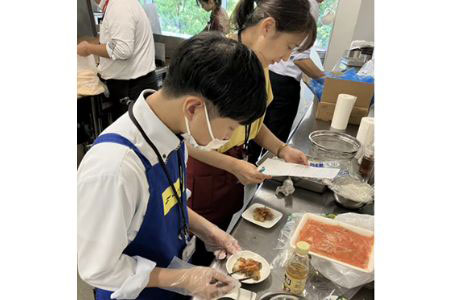 Kitchen assistant at the test kitchen