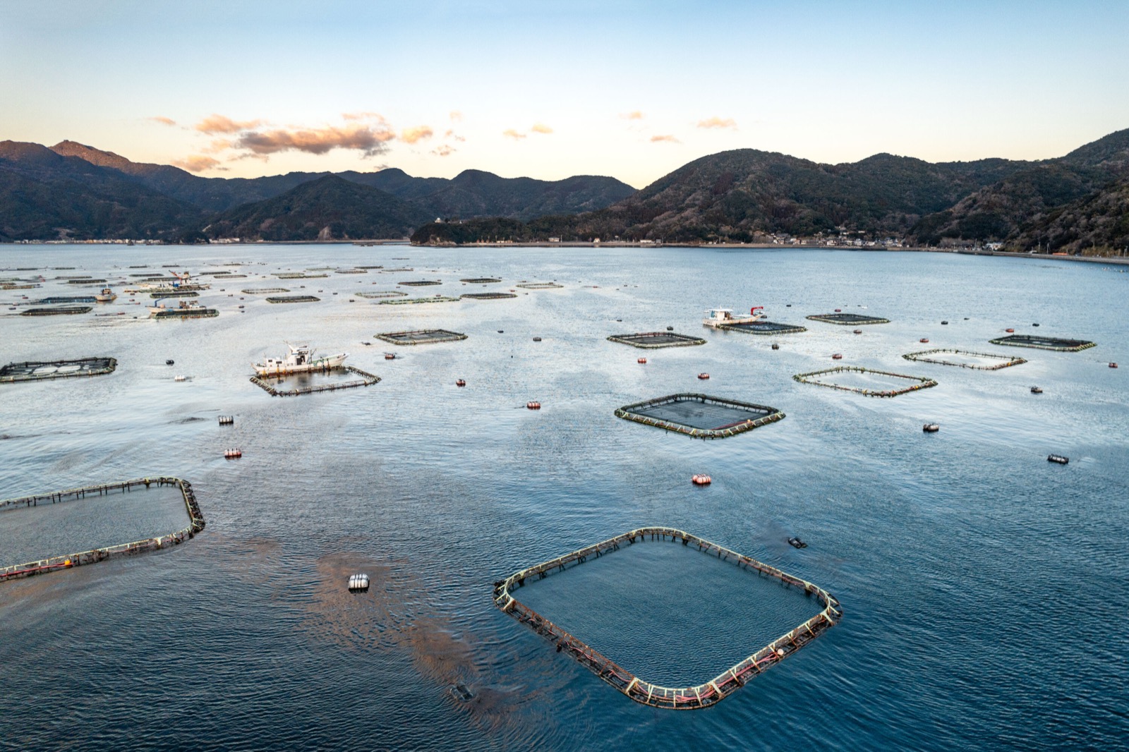 上浦養殖場のパノラマ風景