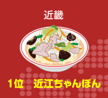 近畿1位 近江ちゃんぽん