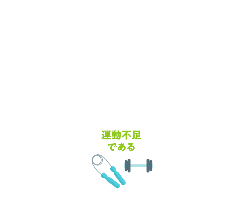 Q:運動不足である