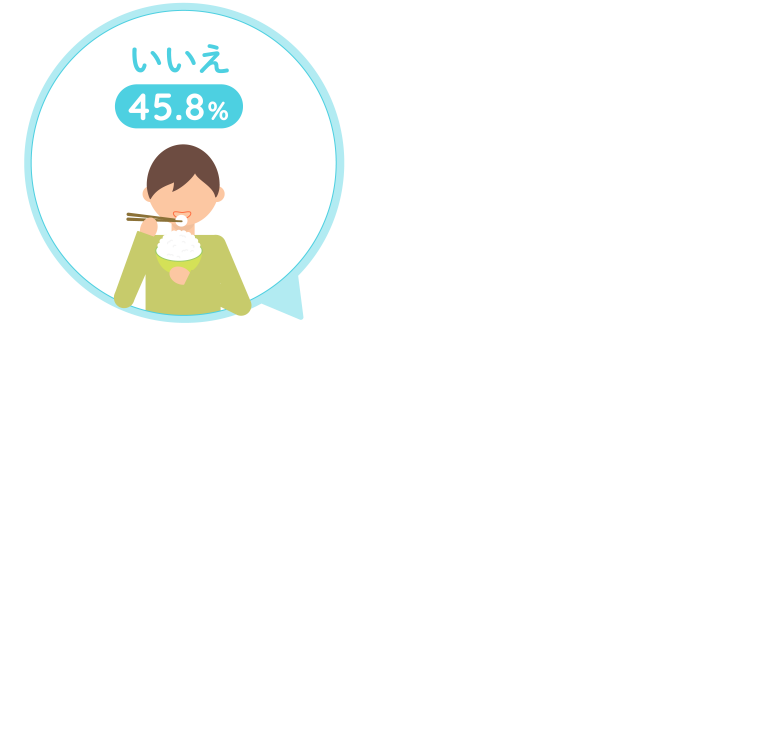 「いいえ」が45.8%