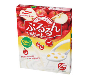 牛乳でつくる ぷるるんデザート りんご果肉入り