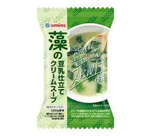 藻の豆乳仕立てクリームスープ