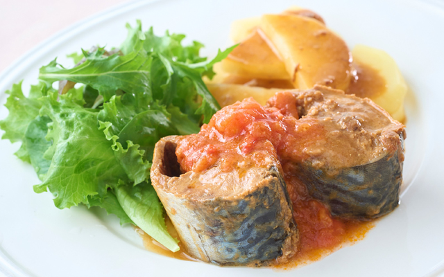 さばのステーキ風トマトソース