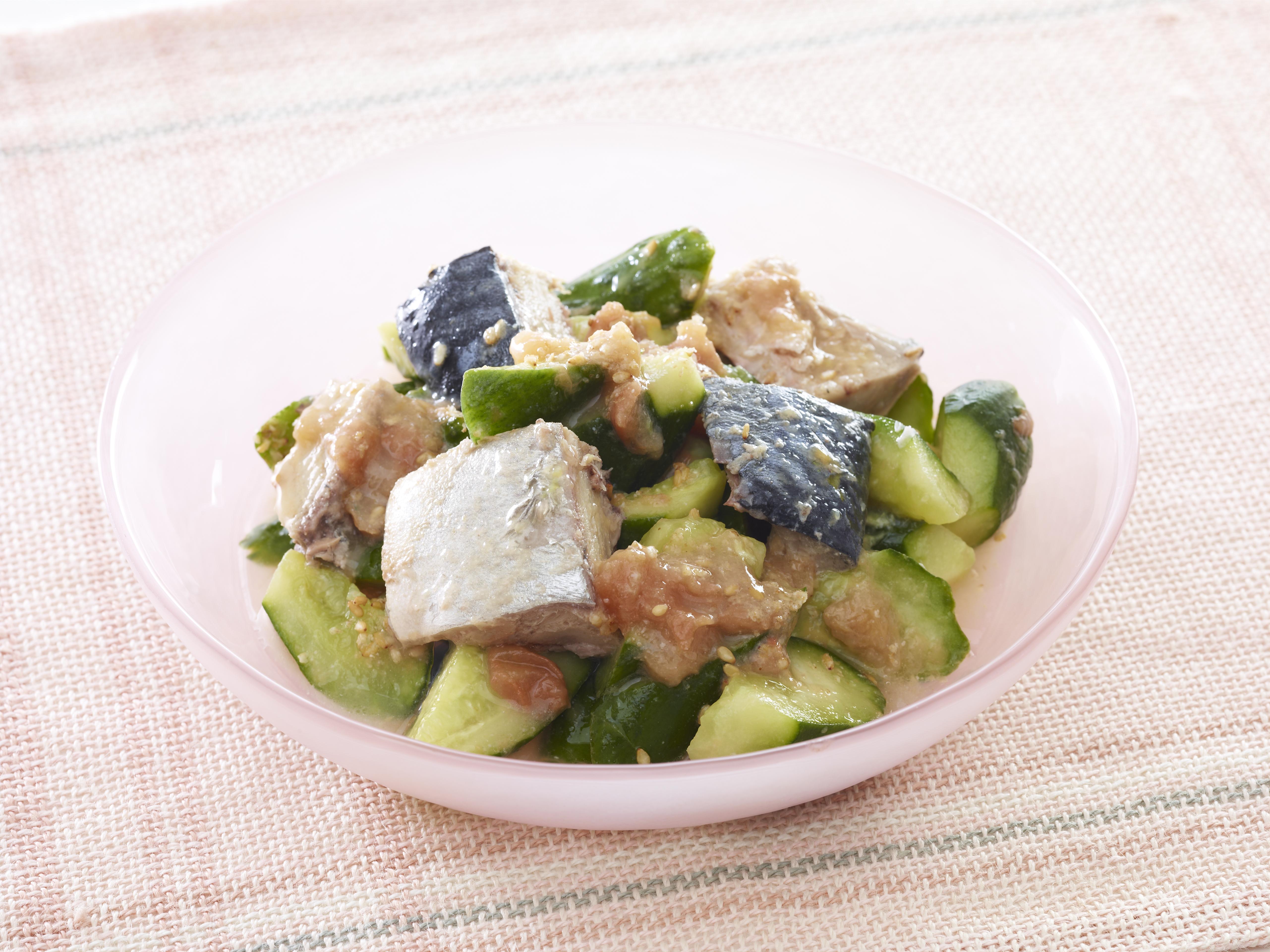 さばのきゅうり梅肉和え