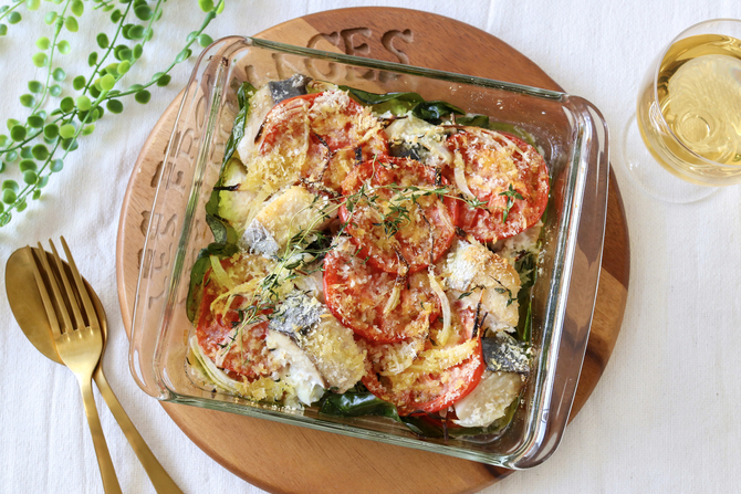 さわらと野菜のオーブン焼き タイム風味