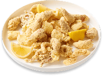 フィッシュソーセージと魚介のセモリナフリット