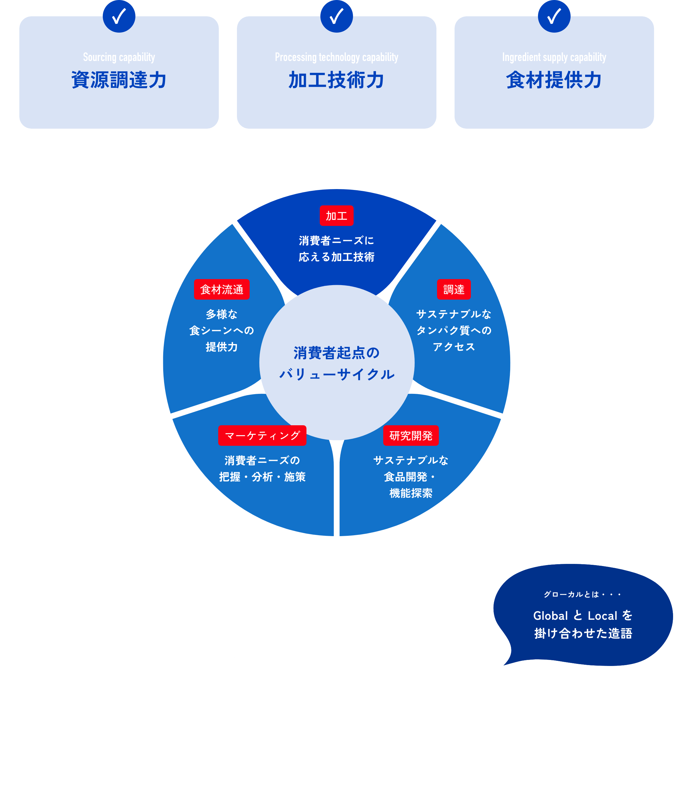 これらの仕組みを、世界各エリアのニーズに合わせてグローカルに展開。