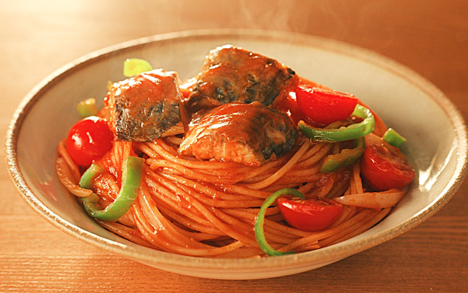 さばナポリタン